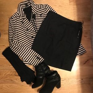 Brand New WHBM perfect form black skirt.